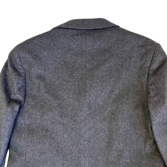 Franco's Mens XL Vintage 100% Cashmere Karamai Full Length Dress Coat Charcoal - Picture 10 of 16
